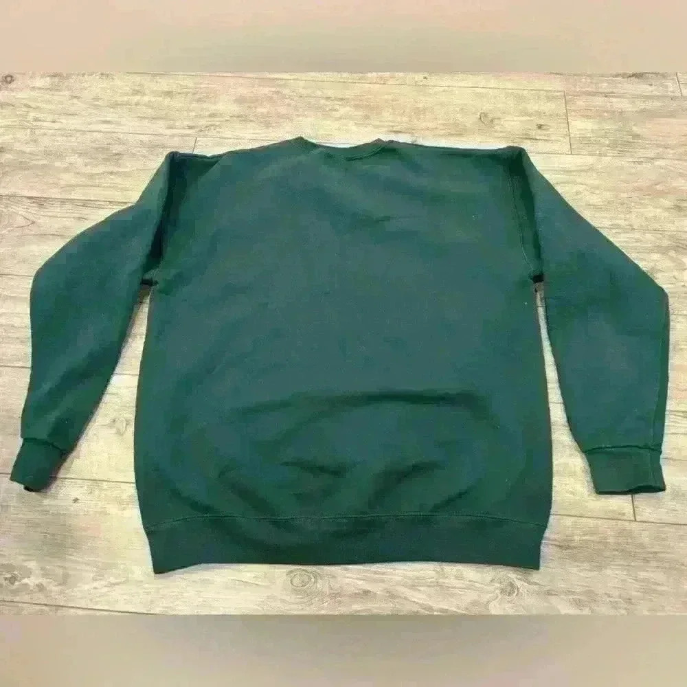 Officially sponsored by coffee green and gold crew neck sweat shirt size large - Picture 4 of 4